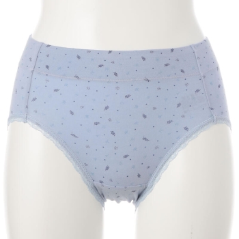 水玉と葉柄プリント　折り返しショーツ＜はきこみ丈ふつう＞