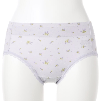 折り返しプリントミモザ柄ショーツ＜はきこみ丈ふつう＞