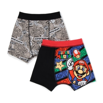 トドラー男児　スーパーマリオ　ボクサーブリーフ２枚組