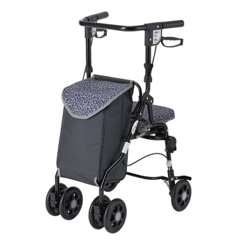 Ｕ字ハンドルシルバーカー小花柄