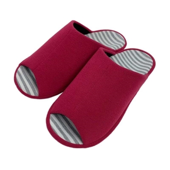 オクムラ　スリッパ　３Ｄコンフォート　ボーダーレッド　Ｍ