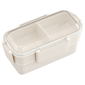 二段弁当箱　ディッシュアップ　ベージュＰＣＷ６００Ｓ