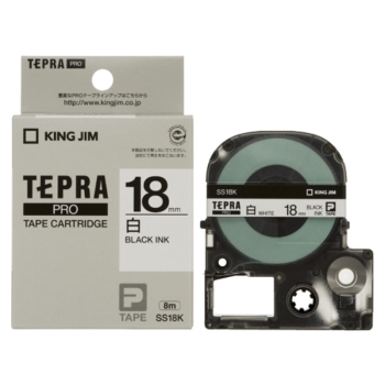 キングジム　ＰＲＯテープカートリッジ・白ラベル　ＳＳ１８Ｋ