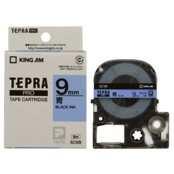 キングジム　テプラＰＲＯ用カートリッジ　カラーラベル　９ｍｍ　ＳＣ９Ｂ