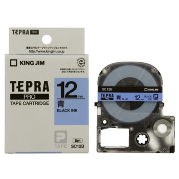 キングジム　ＰＲＯテープカートリッジ・カラーラベル　ＳＣ１２Ｂ