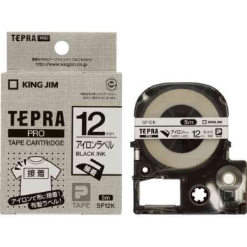 キングジム　テプラＰＲＯ用カートリッジ　アイロンラベル　１２ｍｍＳＦ１２Ｋ
