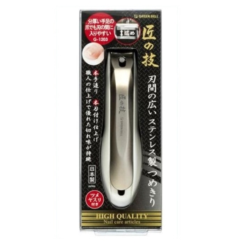 刃間の広いステンレス製つめきり