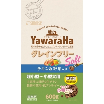 ヤワラハ　グレインフリー　ソフト　チキン＆野菜入り６００ｇ