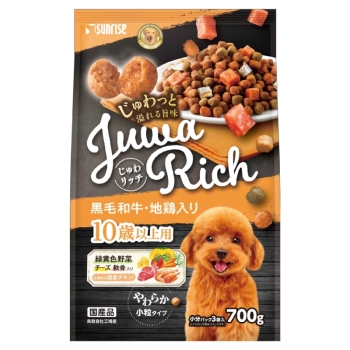 じゅわリッチ　黒毛和牛・地鶏入り　１０歳以上用７００ｇ