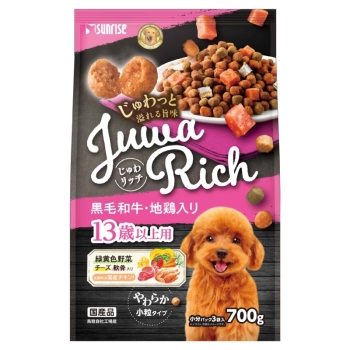 じゅわリッチ　黒毛和牛・地鶏入り　１３歳以上用７００ｇ