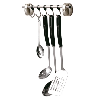 ポゼ　５連フックステンレス　レバー式吸盤