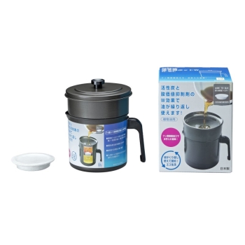 高木　フッ素コート活性炭油ろ過ポットＷ　０．９Ｌ