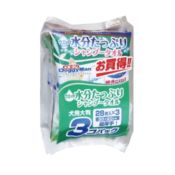 ウエットシャンプータオル犬用大判２８枚３コパック