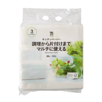 セブンプレミアムライフスタイル　キッチンペーパーシートタイプ　８０Ｗ　３Ｐ