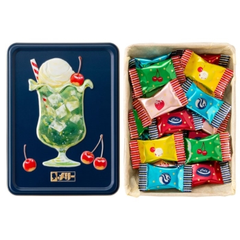 メリーチョコレート　はじけるキャンディチョコレート。　アソートメント缶　１８個