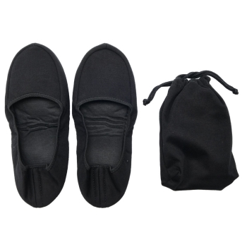 携帯　ニットフォールディング　スリッパ　Ｌ　ブラック