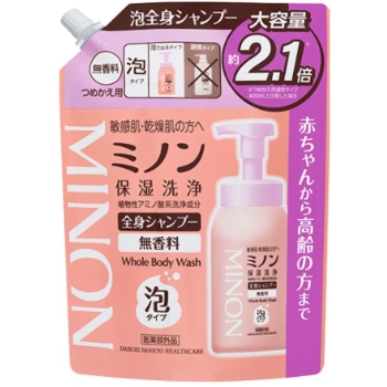 ミノン全身シャンプー　泡タイプ　つめかえ用大容量　８４０ＭＬ