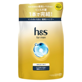 ｈ＆ｓ　ｍｅｎ　ゴールド２ｉｎ１シャンプー　替３００