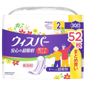 ウィスパーうすさら安心の超吸収３００ＣＣ　５２枚