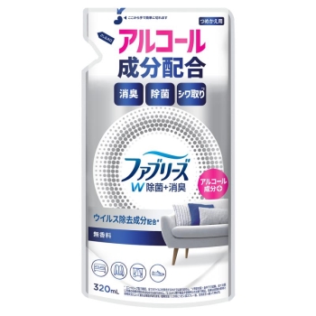 ファブリーズＷ除菌無香料アルコール替　３２０ＭＬ
