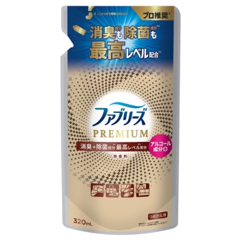 ファブリーズプレミアム　消臭＋除菌　無香料　詰替え用　３２０ｍｌ