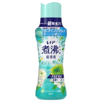 レノア抗菌ビーズ煮沸レベル超消臭　グリーン本体　４２０ｍｌ