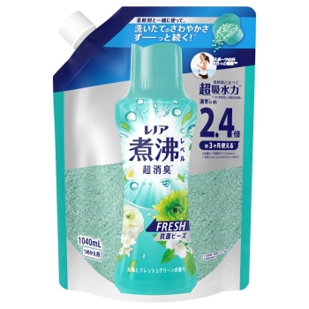 レノア抗菌ビーズ煮沸レベル超消臭　グリーン　詰替え用　特大　１０４０ｍｌ