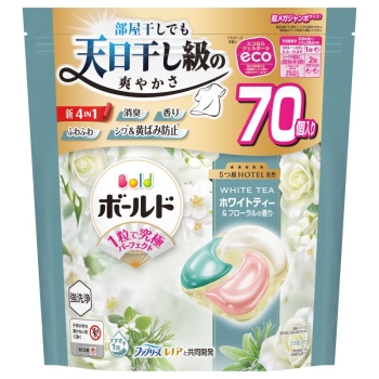 ボールドジェルボール　４ＩＮ１　ホワイトティー　詰替え用　超メガジャンボ　７０個