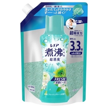 レノア抗菌ビーズ煮沸レベル超消臭　グリーン　詰替え用　超特大　１４１０ｍｌ