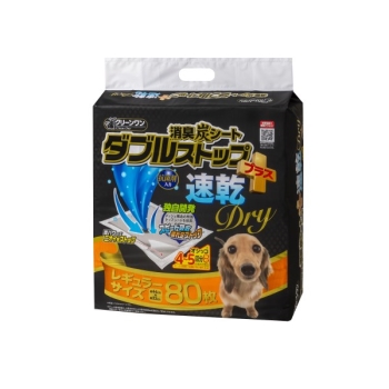 クリーンワン消臭炭シートダブルストッププラス速乾ドライ　レギュラー８０枚