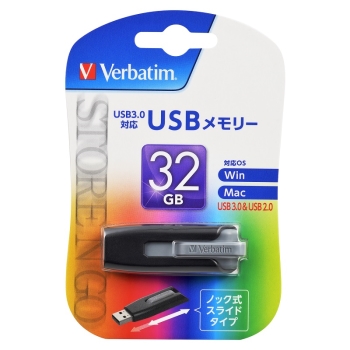 バーベイタム　ＵＳＢメモリー　ＵＳＢ３．０　ＵＳＢＶ３２ＧＶＺ２　３２ＧＢ