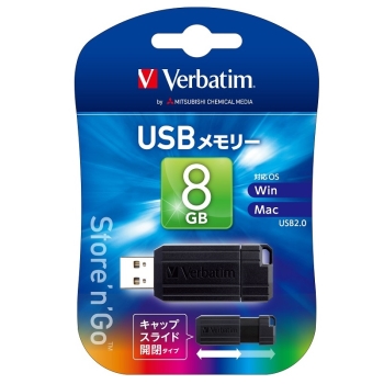 バーベイタム　ＵＳＢメモリー　ＵＳＢ２．０　ＵＳＢＰ８ＧＶＺ４